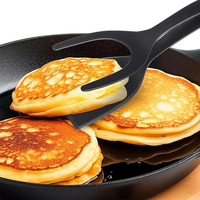 Spatule de cuisine en nylon plastique pour œufs et crêpes, avec lame de balayage et poignée pour retourner les omelettes