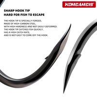 OEM ODM 0.8 # ~14 #   Hameçon de pêche à la carpe en acier au carbone de haute qualité, à barbelures, pour la pêche en rivière, en réservoir, en lac