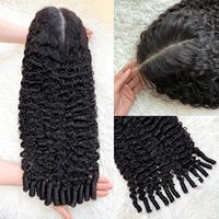 Wig Rambut Asli Virgin Tanpa Lem Model Body Wave Lace Front HD Transparan Double Drawn 13X6 Hitam untuk Wanita