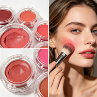 Fard à joues en poudre de luxe, haute pigmentation, effet lumineux et soyeux, personnalisable, vente en gros