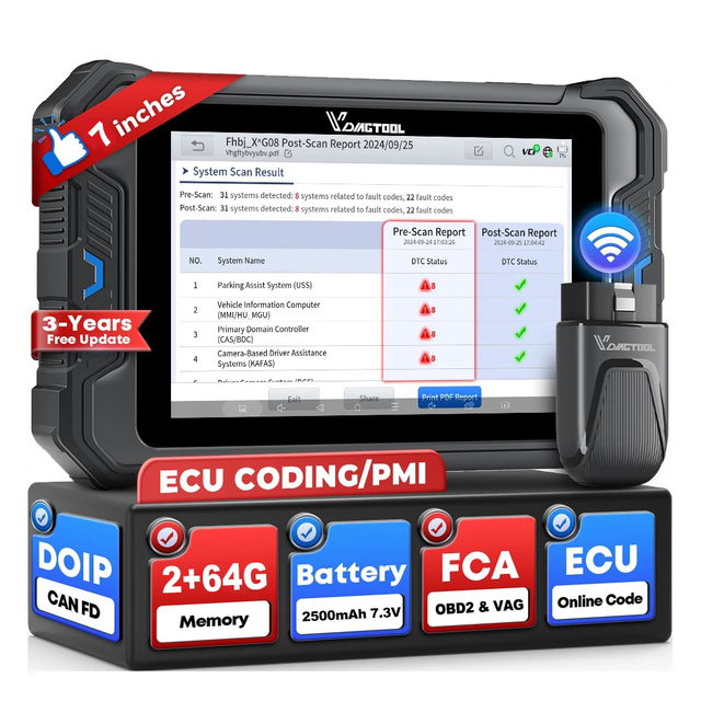 USA Warehouse VDIAGTOOL VD70S Wireless Key Programmer Obd2 Car Code Reader Scanner Bi Directional Automotive Diagnostic Tool