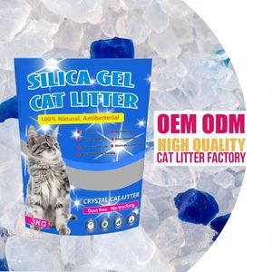 Factory Low Price Wholesale 5L 6L Easy Scoop Antibacterial <b>Silicone</b> Crystal <b>Cat</b> <b>Litter</b> - Product Image 1