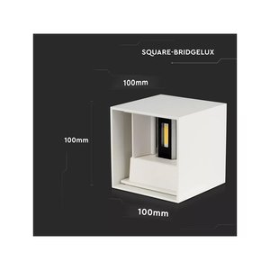 Applique murale LED carrée 12W 4000K Blanc IP54 Boîtier Angle réglable Double éclairage pour extérieur SKU-218528 - Product Image 3
