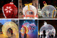 Boule géante lumineuse LED de Noël pour centres commerciaux et aménagements paysagers, Halloween, multicolore, indice de protection IP65
