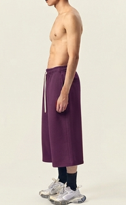 Shorts de sport décontractés pour hommes, coupe ample, respirants, anti-plis, en toile écologique, couleur unie, pour la gym et la détente - Product Image 2