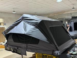 Tente <span class=keywords><strong>de</strong></span> <span class=keywords><strong>toit</strong></span> <span class=keywords><strong>de</strong></span> voiture pliable EM, tente <span class=keywords><strong>de</strong></span> camping familiale pour 3 personnes, imperméable, protection UV, avec annexe pour fourgonnette, SUV, camion - Product Image 3
