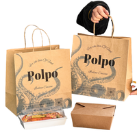 Sac en papier kraft avec poignée en corde de papier torsadée, sac de shopping brun, sac d'épicerie pour restaurant, supermarché, emballage, impression de logo personnalisé