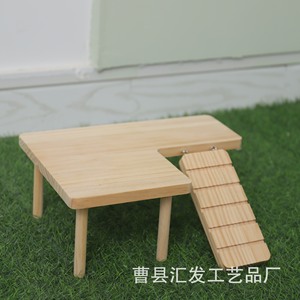 Wooden Hamster <b>Platform</b> With <b>Ladder</b> Eco Friendly Pet Climbing Structure For Golden Hamsters And Hedgehogs - Product Image 2