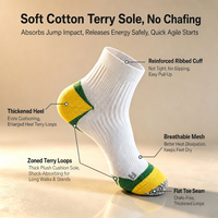 Chaussettes de sport personnalisées pour hommes et femmes, mi-mollet, en coton éponge, amortissantes, respirantes, anti-humidité, pour le basketball et la course à pied