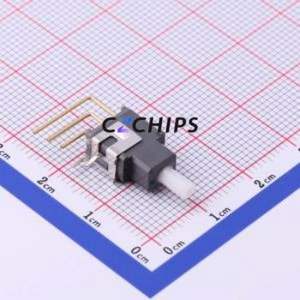 AB15AV <b>Push</b> <b>Button</b> <b>Switch</b> Through hole Component (THT) <b>Switch</b> Single Pole Double Throw Round <b>Button</b> Right Angle Insert White - Product Image 2