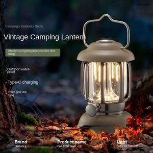 Lampe de camping d'extérieur, design rétro de cheval, lampe de tente LED, mini portable, indice de protection IP44, intensité réglable, garantie de 2 ans - Product Image 2