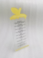 Juif Rosh Hashanah Nouvel An Cadeau Waterdale Collection Lucite Présentoir Acrylique Simanim Carte Stand Élégant Judaica Affichage