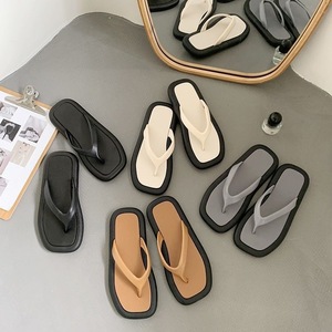 Tongs compensées respirantes et légères pour femmes, tendance mode été-automne, décontractées, pour la plage et le <span class=keywords><strong>bord</strong></span> <span class=keywords><strong>de</strong></span> <span class=keywords><strong>mer</strong></span>, couleur unie - Product Image 2