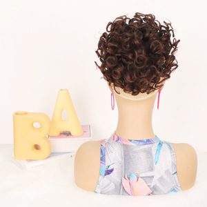 Perruque européenne américaine sac transfrontalier fil haute température cordon élastique vague lâche grand <span class=keywords><strong>chignon</strong></span> bouclé - Product Image 5