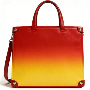 Sac fourre-tout personnalisé en cuir PU pour femmes, imprimé fruits dégradés, grande capacité, poignée supérieure, sac à main pour la vente en gros - Product Image 4