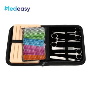 ชุดฝึกเย็บสำหรับนักเรียนแพทย์ครบชุดประกอบด้วยแผ่นเย็บที่ทนทานพร้อมแผลที่ถูกตัดไว้ล่วงหน้าชุดเครื่องมือด้ายเย็บ - Product Image 3