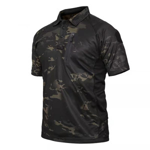 T-shirt tattico con Logo mimetico Tactical Dry rapida in maglia di poliestere <span class=keywords><strong>dolcevita</strong></span> traspirante antirughe <span class=keywords><strong>maniche</strong></span> <span class=keywords><strong>corte</strong></span> all'aperto - Product Image 2