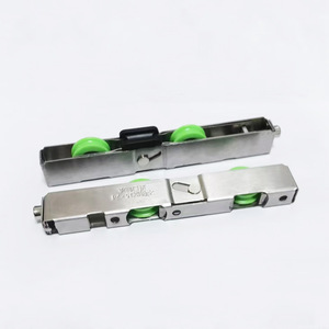 Poulie de <span class=keywords><strong>porte</strong></span> <span class=keywords><strong>coulissante</strong></span> creuse longue à deux roues accessoires de quincaillerie de <span class=keywords><strong>porte</strong></span> de fenêtre en acier - Product Image 3