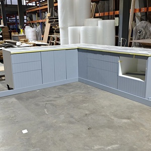 L Hình Góc Tủ Rắn Gỗ Lưu Trữ Tủ Với Cửa Ngăn Kéo Phong Cách Tiết Kiệm Không Gian Cho Nhà Bếp Nhỏ Phòng Khách - Product Image 4