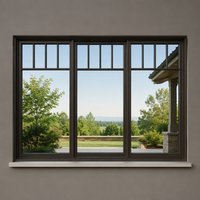 Ventanas Corredizas de Aluminio con Aislamiento Térmico y Acústico, con Mosquitera, Diseño Moderno para Salas de Estar, Hoteles y Villas