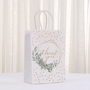 Biểu tượng tùy chỉnh in hàng tạp hóa bao bì giấy kraft mua sắm túi Cảm ơn bạn túi giấy quà tặng với xử lý - Product Image 3