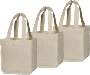 Meilleurs sacs fourre-tout en toile réutilisables pour la plage, écologiques, avec compartiments, lavables, pour les courses, les courses d'épicerie, sacs fourre-tout en coton décontractés - Product Image 4