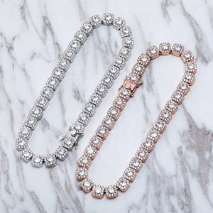 Collier de tennis <span class=keywords><strong>solitaire</strong></span> de grande taille de 14 "15", collier ras du cou de 10mm, bijoux de mode hip hop, cadeau pour femmes, nouveau - Product Image 3