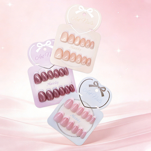 <span class=keywords><strong>Uñas</strong></span> Postizas Manisky al por Mayor, Estilo Francés, Cuadradas, ABS, Cobertura Total, Pre-Diseñadas con Brillantina, 12 Piezas, para Uso Diario y Fiestas - Product Image 4