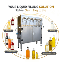 Remplisseuse de liquides semi-automatique à siphon haute précision (précision de 1 %) pour eau distillée, jus d'orange, bouteilles en plastique, bouteilles en verre et fûts