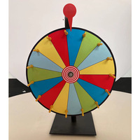 30 cm Roue de la Fortune et Plateau Tournant de Jeu, Machine de Loterie à Effaçage à Sec pour Tirage de Prix, en Métal et PVC, Légère et Portable, pour Événements