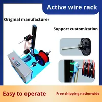 Support vertical automatique robuste pour enroulement et déroulement de câbles, dispositif d'alimentation automatique en fil et alimentateur de fil rotatif