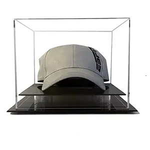Soporte de acrílico para tapa de escritorio, caja de vitrina transparente para sombrero, venta al por mayor