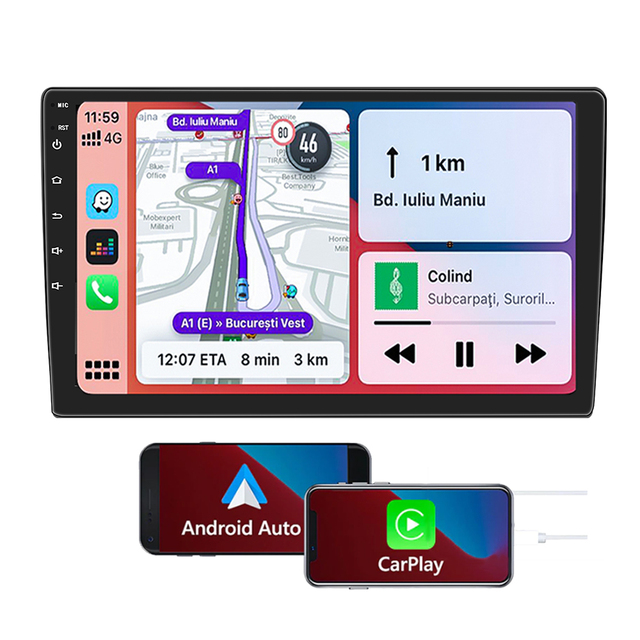 Universal Android 13 IPS Screen WiFi Bluetooth Wireless Carplay Android Auto 8 Core Car MP5 Player Android Car Radio 9 Inch