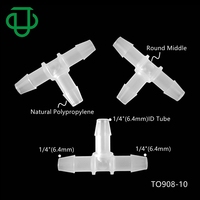 Raccord de tuyau d'eau et d'air miniature à 3 voies en PP de qualité médicale, forme identique, basse pression, de 1/16 à 1/2 pouce, pour tube en silicone JU Y220NP