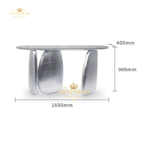 Tavolo Consolle di Lusso in Stile Italiano Moderno con Struttura in Legno Massello Dorato <span class=keywords><strong>per</strong></span> Ingresso <span class=keywords><strong>Soggiorno</strong></span> - Product Image 5