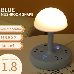 Nouvelle lampe de table multifonctionnelle avec prise de conversion, deux ports USB, trois prises CA, support de téléphone portable, lumière douce - Product Image 6
