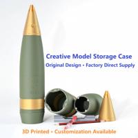 Nouveau design – Porte-stylo premium en forme de obus imprimé en 3D – Boîte de rangement créative pour bureau – Ornement sur le thème militaire