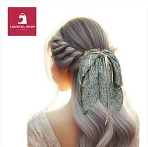 โบว์โบว์ผูกผมสีเขียวดีไซน์ทันสมัยอุปกรณ์ทำผมสไตล์หวานงานแฮนด์เมดราคาถูกใช้ในชีวิตประจำวันประเทศไทย - Product Image 4