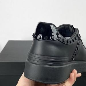 High Quality Luxury Casual High Top Running <b>Shoes</b> Sneakers Genuine Leather Breathable Round Toe <b>Men</b> Slip Resistant - Product Image 3