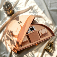 Boîtes en papier personnalisées en forme de croissant pour parfums du Ramadan et de l'Aïd, étuis tiroirs pour testeurs de parfum solide Oud, emballage cadeau