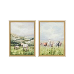 <span class=keywords><strong>ภาพ</strong></span>พิมพ์บนผ้าใบหลากสีขนาด 23.6x31.5 นิ้ว พร้อมลวดลายม้าที่เข้ากันกับกัน ชุด 2 ชิ้น - Product Image 1