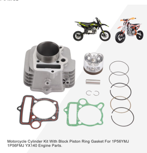 ชุดลูกสูบบล็อกกระบอกอลูมิเนียมอัลลอยด์56มม. 156FMJ YX140 YX150 Kayo BSE 140cc <span class=keywords><strong>150cc</strong></span> ชิ้นส่วนอะไหล่เครื่องยนต์จักรยานสกปรก - Product Image 2
