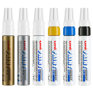 ปากกาเมจิก <span class=keywords><strong>Uni</strong></span> <span class=keywords><strong>PX</strong></span>-30 สำหรับเขียนบนผ้า ทนทาน หัวไฟเบอร์ 8 มม. หัวพู่กันเฉียง 6 สี ใช้ได้กับโลหะ แก้ว ไม้ พลาสติก หิน และงานภายนอกอาคาร - Product Image 6