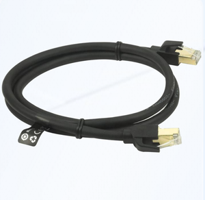 Câble de raccordement réseau CAT 8 SFTP en cuivre <span class=keywords><strong>double</strong></span> blindage personnalisé CE RoHS avec connecteur <span class=keywords><strong>RJ45</strong></span> plaqué or - Product Image 3