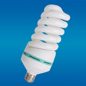 หลอดไฟประหยัดพลังงาน CFL แบบเกลียวเต็มรูปแบบ E27 2700K สีขาวนวลอุ่นอายุการใช้งาน8,000ชั่วโมงประสิทธิภาพ80ลูเมนต่อวัตต์ CRI 80ไฟฟ้ากระแสสลับ220โวลต์ฐานพลาสติก - Product Image 1