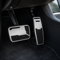 Ensemble de couvre-pédales en aluminium pour Cadillac IQ 2023-2025, alliage satiné TPE, garniture antidérapante pour frein