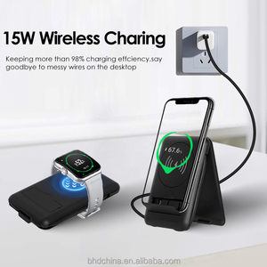 Adaptateur USB de charge sans fil 15W Câble de charge Micro USB Adaptateur USB C L Câble de charge multiple Boîte de rangement Porte-carte <span class=keywords><strong>SIM</strong></span> - Product Image 5