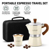 Cafetière Moka Kingze Classique Premium en Aluminium, 1/3/6 Tasses, Portable OEM pour Usage Domestique & Professionnel