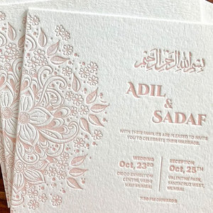 Biglietti di ringraziamento personalizzati di lusso con stampa floreale per affari/matrimoni, con buste in carta artistica - Product Image 2