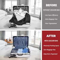 Sac de rangement sous vide G-Vacuum pour voyage, avec pompe, pour bagages et valises, économiseur d'espace pour vêtements et pochettes de compression de voyage